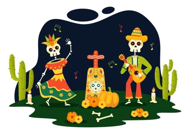 Dia De Muertos  Illustration