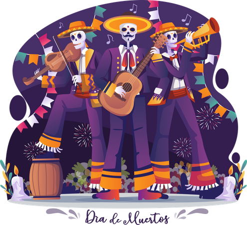 Dia De Muertos  Illustration