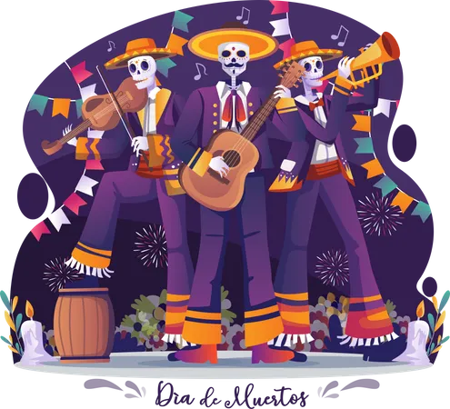 Dia De Muertos  Illustration