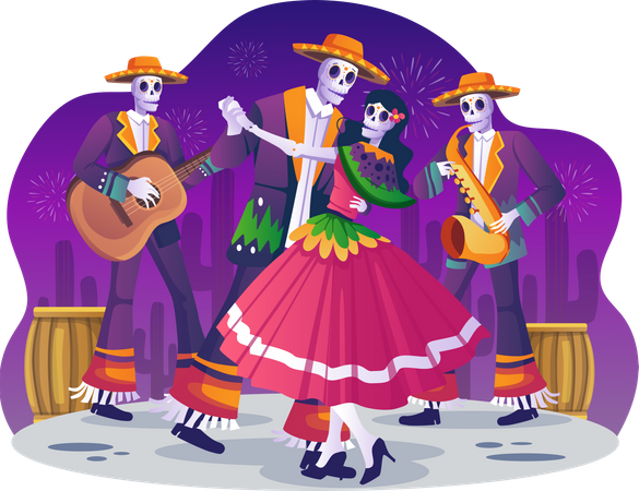 Dia De Muertos  Illustration