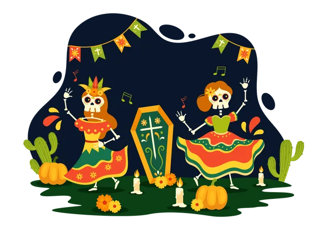 Dia De Muertos  Illustration