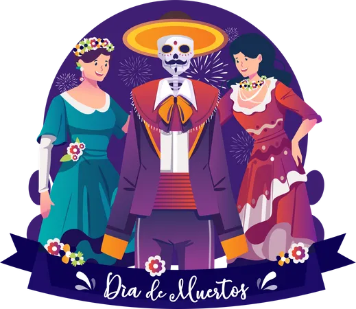 Dia De Muertos  Illustration