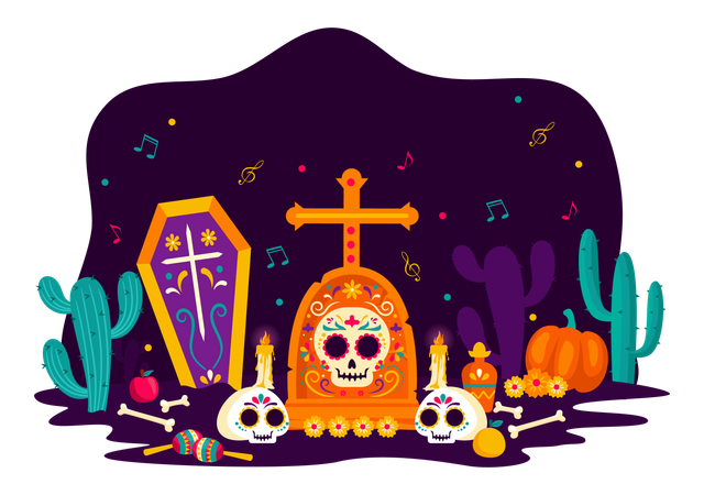 Dia De Muertos  Illustration