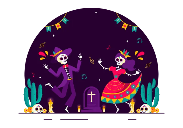 Dia De Muertos  Illustration