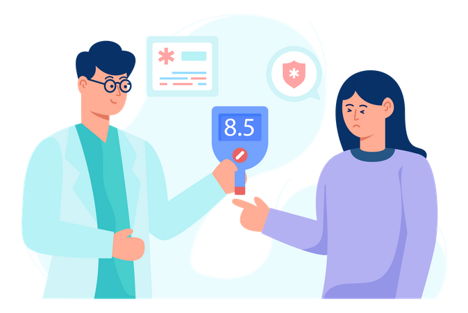 Diabetiker-Check-up  Illustration