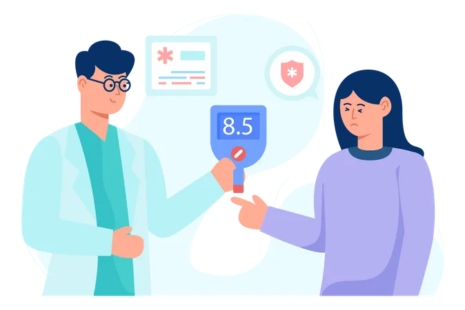 Diabetiker-Check-up  Illustration