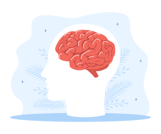 Diagnostik menschlicher Hirnerkrankungen  Illustration