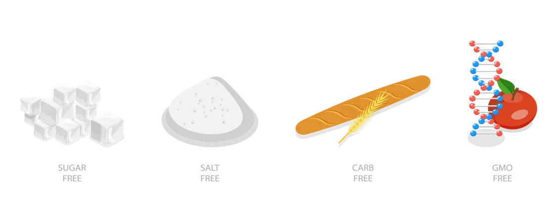 Dietary Without Allergens  Illustration