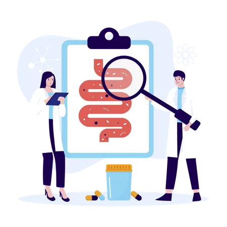 Digestive system checkup  Illustration