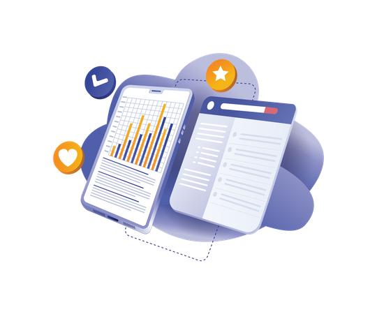 Digital adsense article technology analytics  일러스트레이션