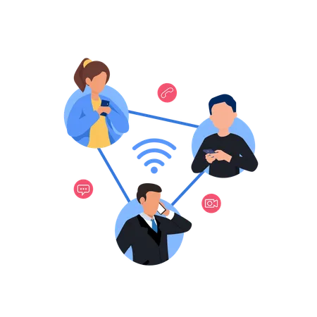 Digital Communication  Illustration