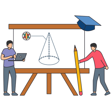 Digital Learning or Data scientist  Illustration