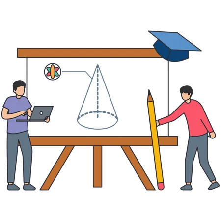 Digital Learning or Data scientist  Illustration