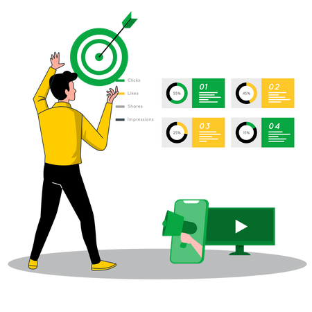 Digital Marketing target  Illustration