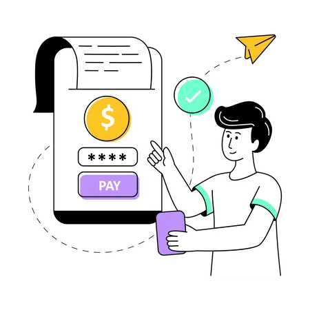 Digital Payment  Illustration