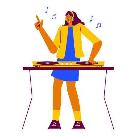 Disc jockey  Illustration