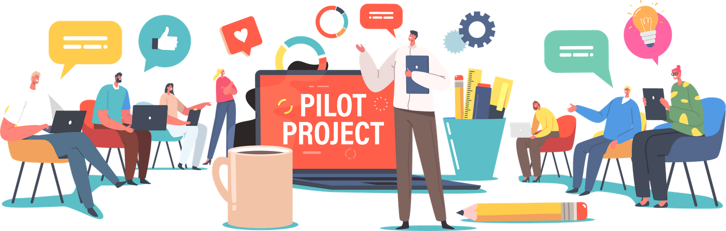 Discuss Pilot Start Up Project  Illustration