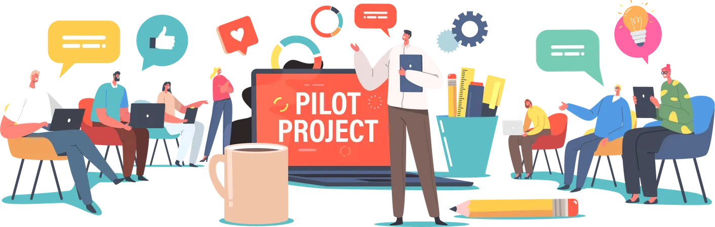 Discuss Pilot Start Up Project  Illustration