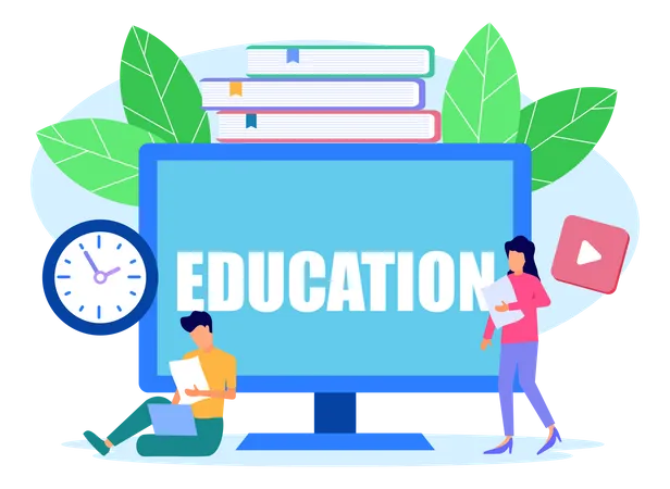 Distance Education  Illustration