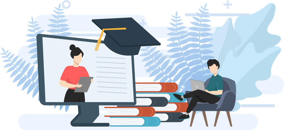 Distance education  Illustration