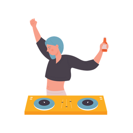 Dj Mixing Console  Illustration