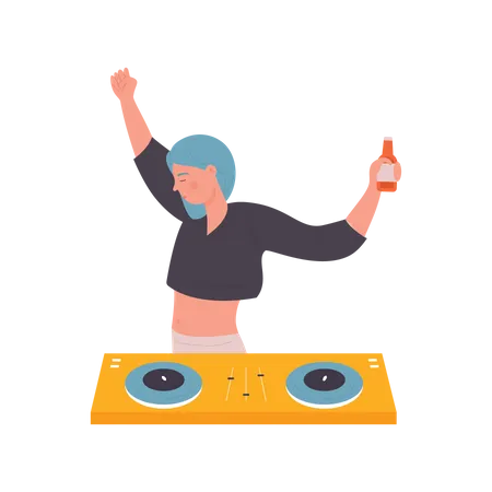 Dj Mixing Console  Illustration