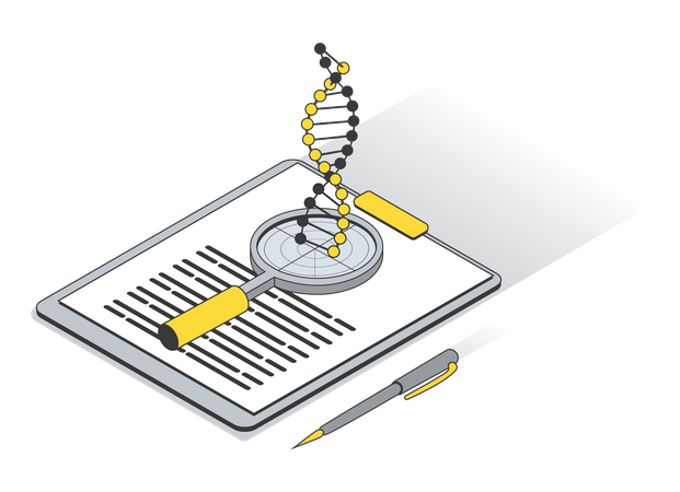 DNA research  일러스트레이션