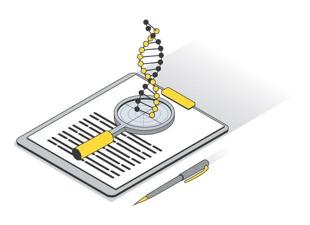 DNA research  일러스트레이션