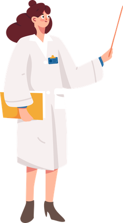 Doctor giving knowledge to students  Illustration