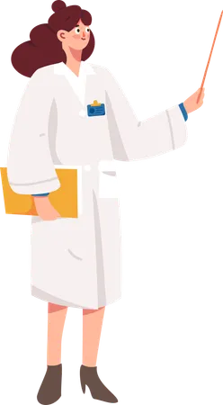 Doctor giving knowledge to students  Illustration