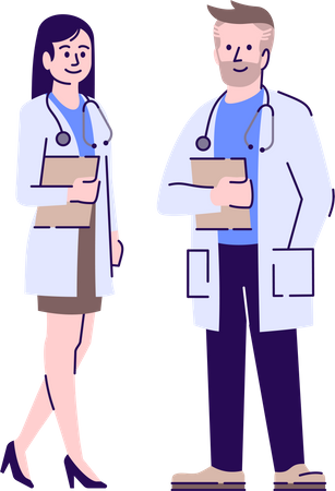 Doctors colleagues  Illustration