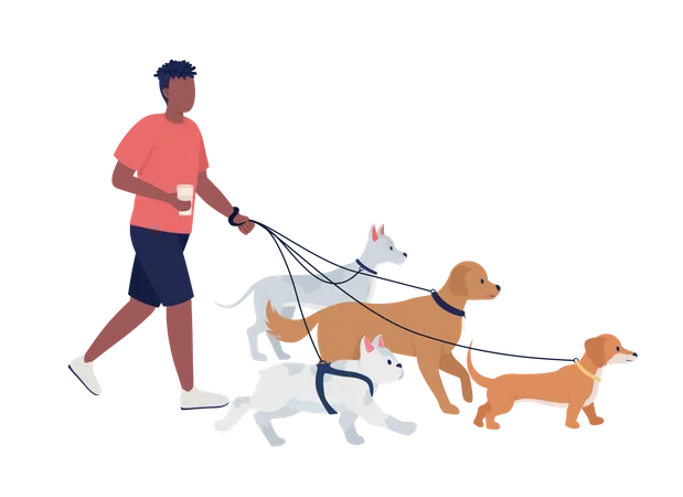 Dog walker job  Illustration