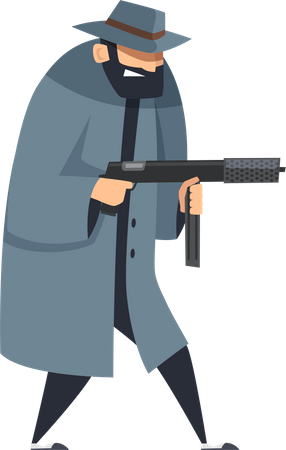 Don with gun  Illustration