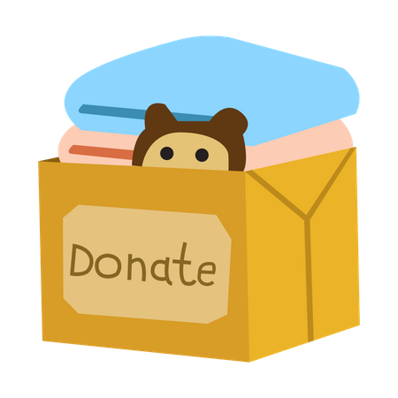 Donation box  Illustration