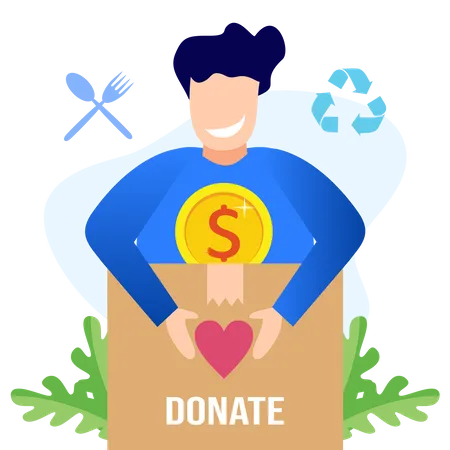 Donation box  Illustration