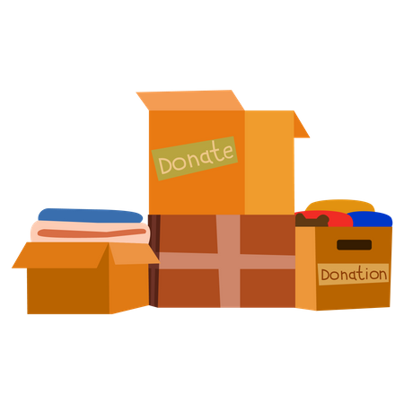 Donation boxes  Illustration