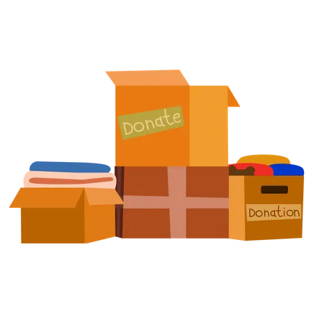 Donation boxes  Illustration