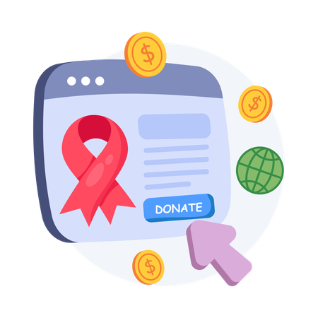 Donation Website  Illustration