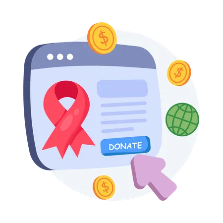 Donation Website  Illustration