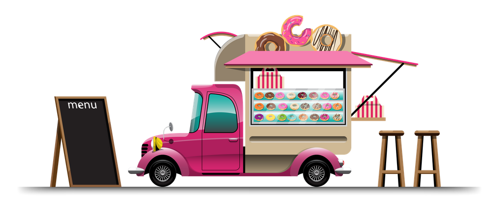 Donut van  Illustration