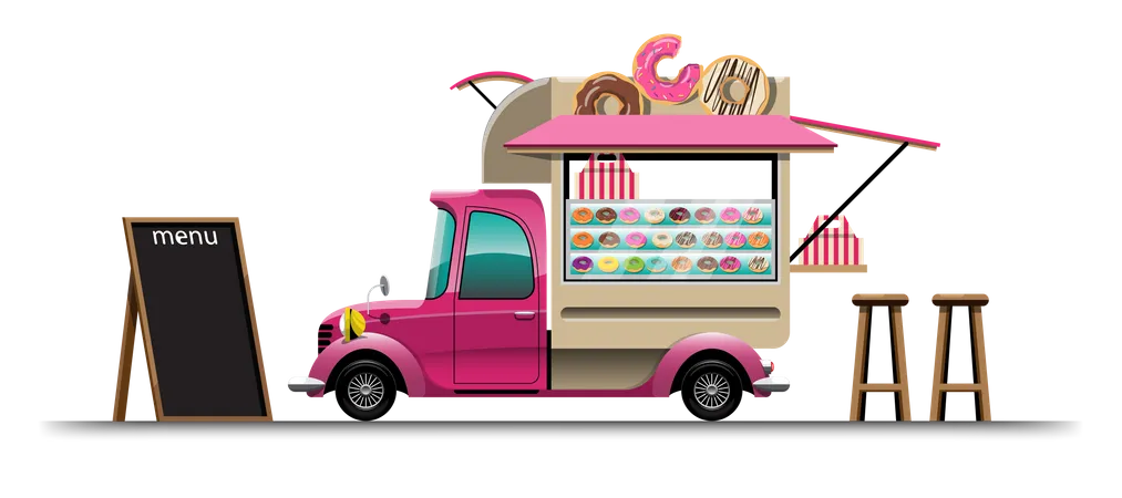 Donut van  Illustration