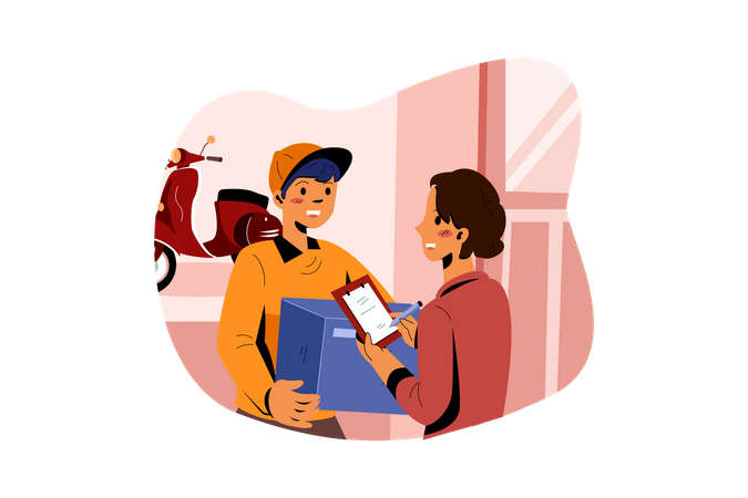 Door to door delivery  Illustration