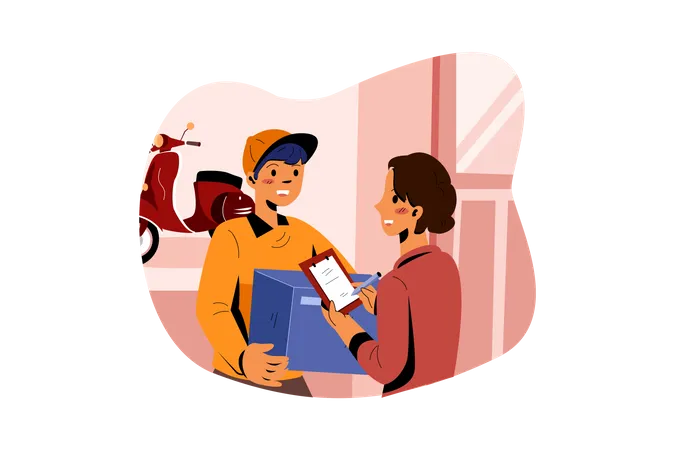 Door to door delivery  Illustration