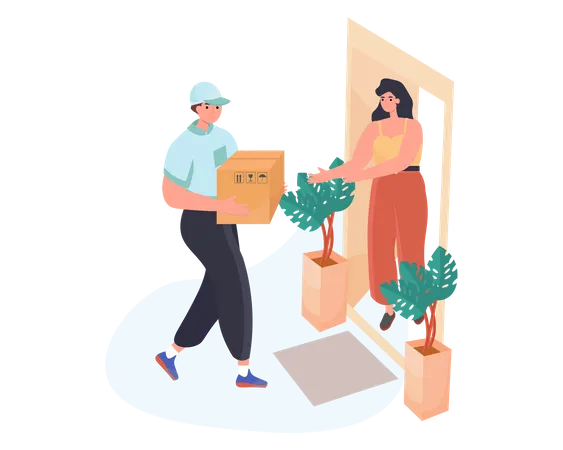 Door to door delivery  Illustration