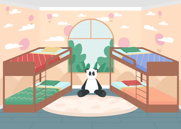 Dormitorio de niños  Ilustración