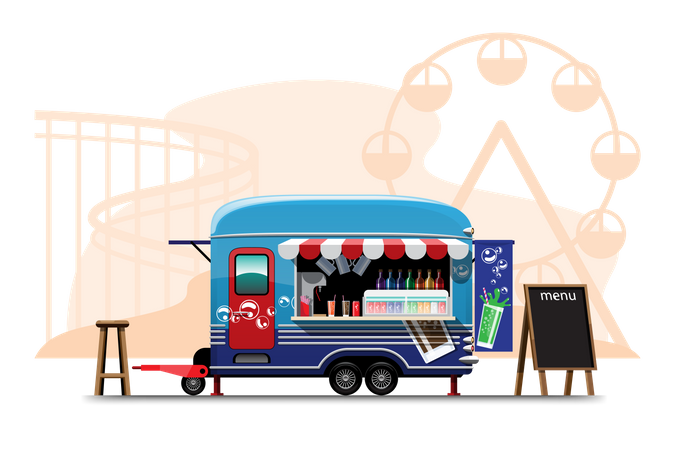 Drink Truck  イラスト