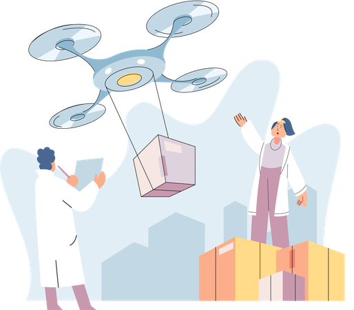 Drone delivery service  Illustration