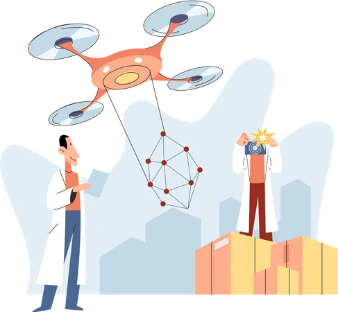 Drone delivery service  Illustration