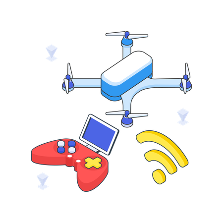 Drone inteligente  Ilustração