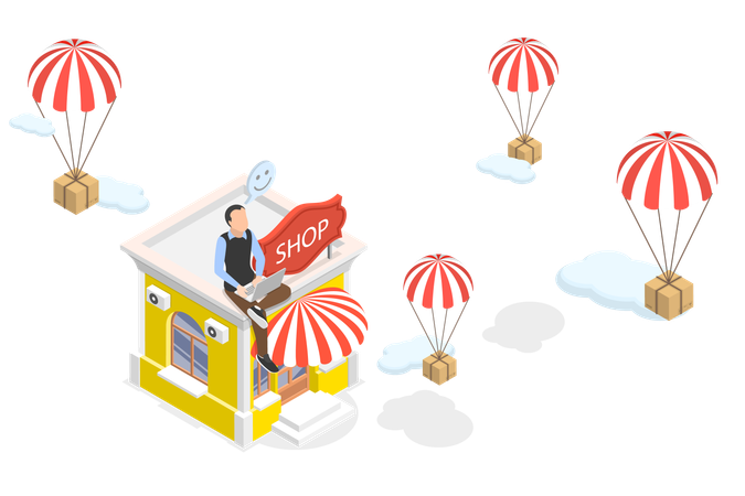 Dropshipping Business Model  イラスト